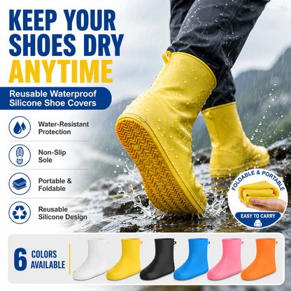 🔥 Stop Soaked Sneakers! Heavy-Duty Rain Shoe Covers – Anti-Slip & Fold Into Your Bag 🌧️