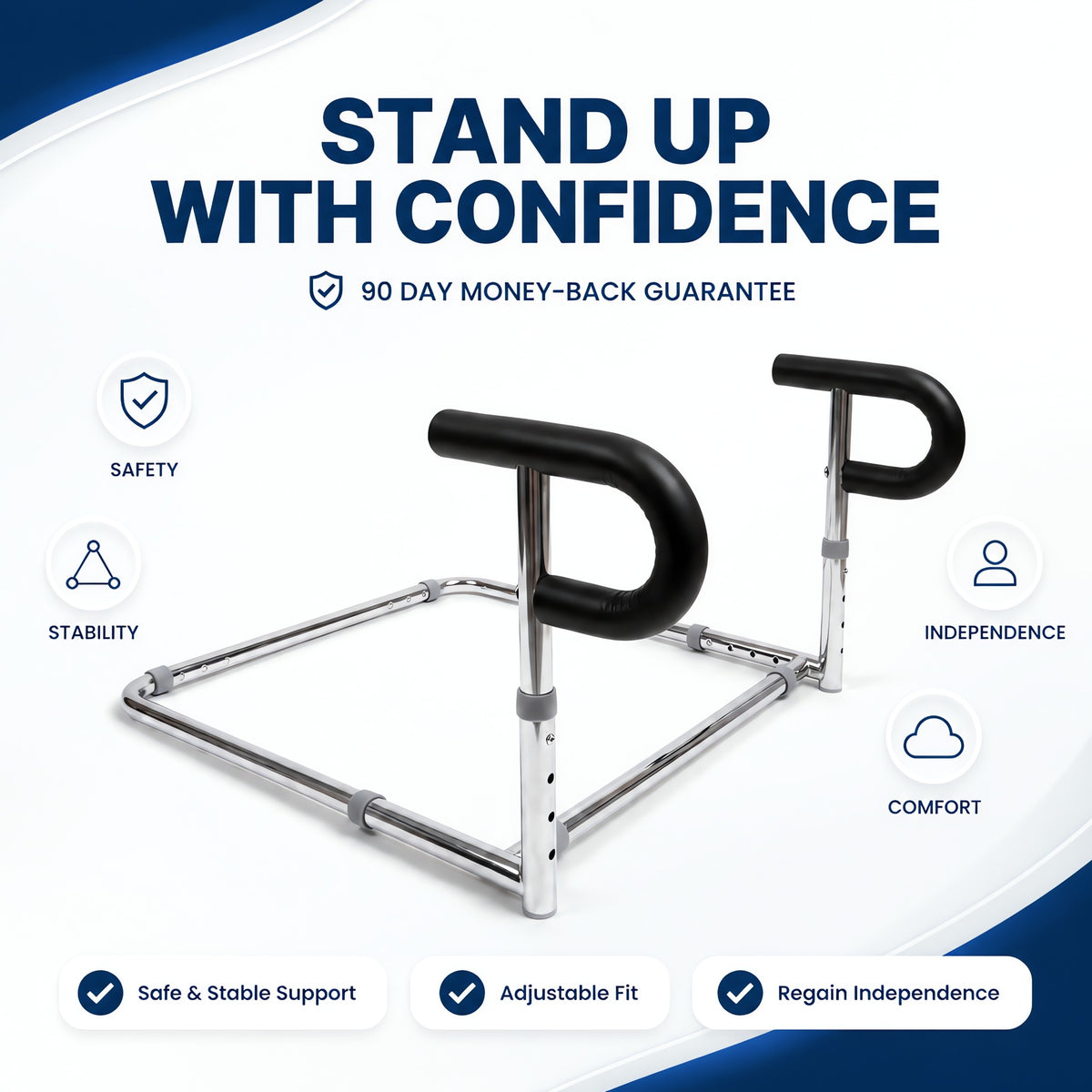 🛋️ Adjustable Sofa Assist Bar with Padded Handles and Heavy-Duty Support