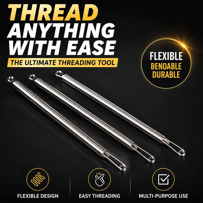 🧵 Flexible Drawstring Threader Tool –5PCS Stainless Steel Cord Repair Set