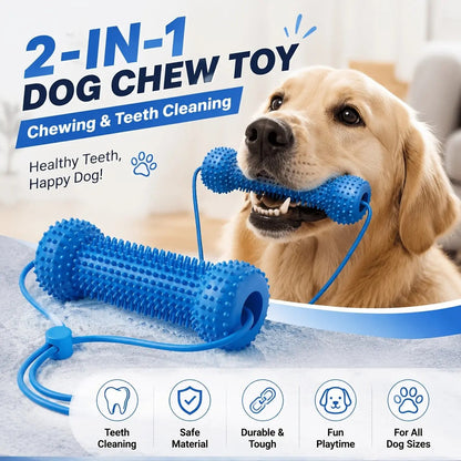 🐶 2-in-1 Dog Dental Chew Toy & Brushing Helper – Easier Daily Teeth Cleaning