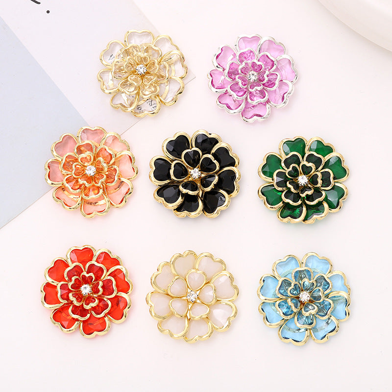 Elegant Camellia Flower Charm & Charm Embellishment