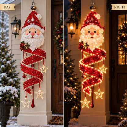 🎅Christmas Magic Spira Hanging LED Light Collection – 9 Festive Designs ✨ | Suspended Glowing Characters with Spiral Lights & Hanging Details for Porches, Windows, Entryways & Holiday Displays