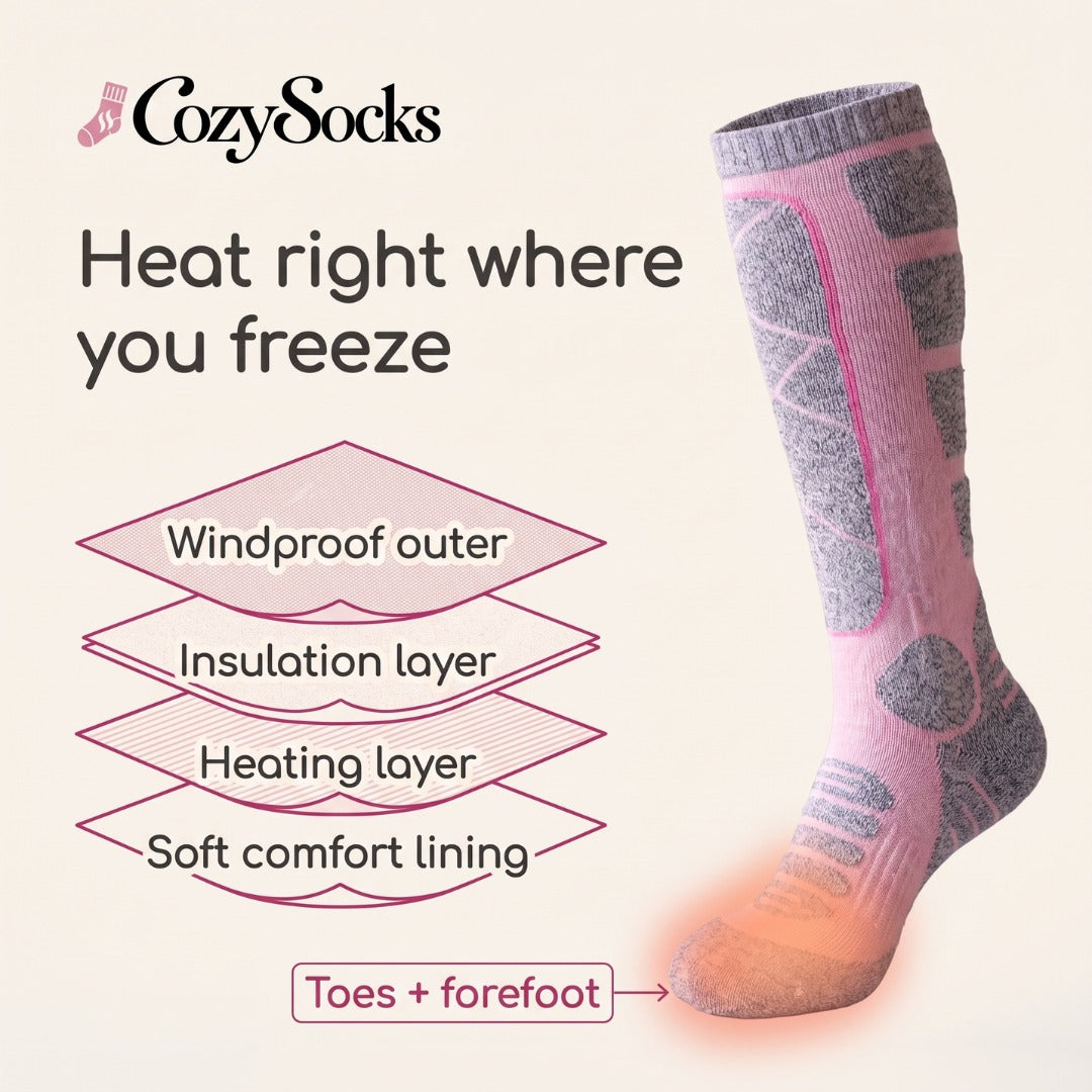🔥 Rechargeable Heated Socks for Men & Women – Electric Thermal Socks with 3 Heat Settings, USB Charging, Washable Warm Socks for Winter & Cold Feet, Cozy Gift for Him & Her 🎁