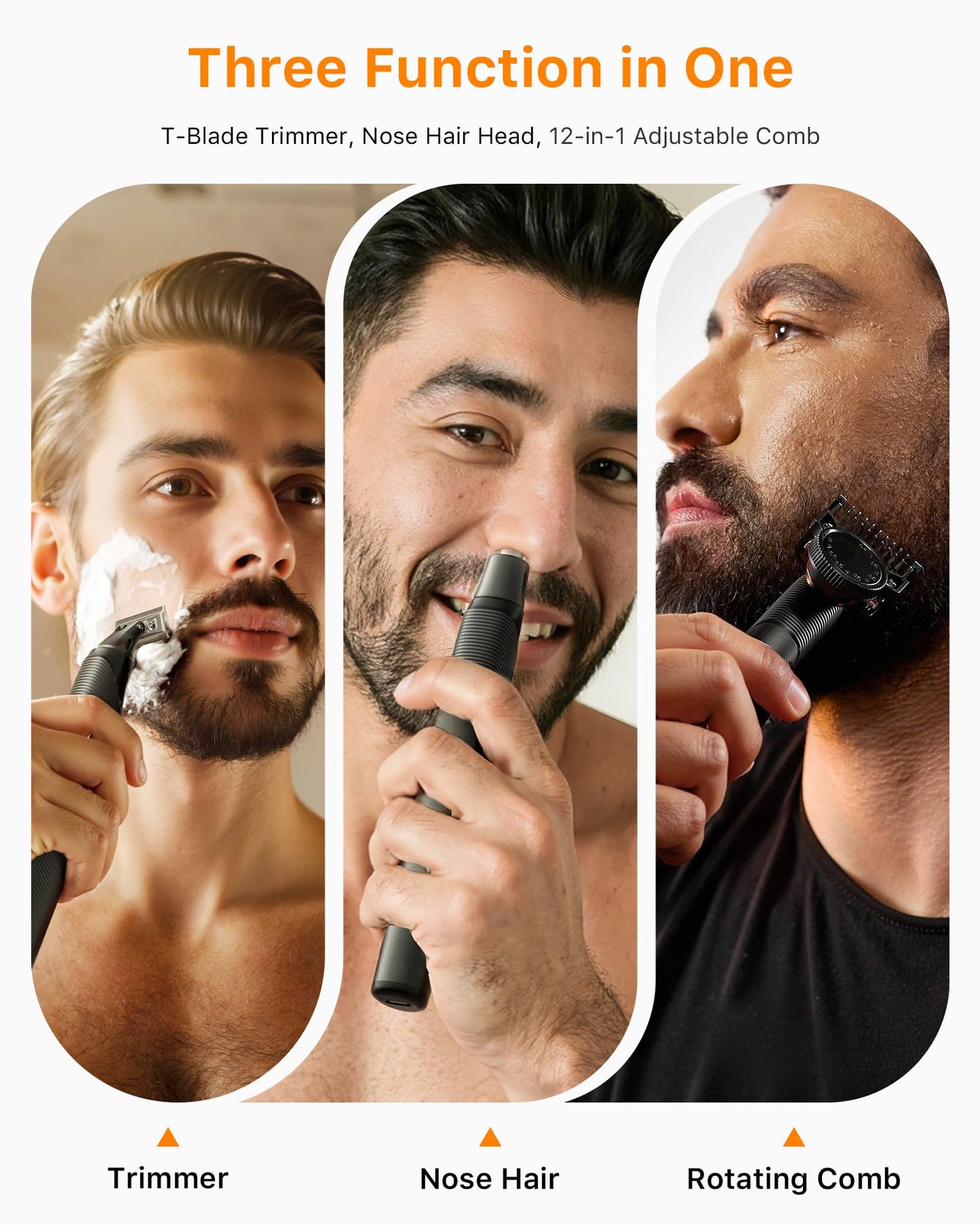✂️ All-In-One Men's Electric Razor and Beard Trimmer Kit with Precision Attachments