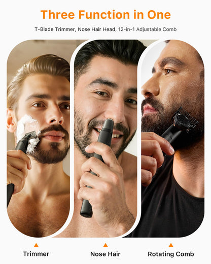✂️ All-In-One Men's Electric Razor and Beard Trimmer Kit with Precision Attachments