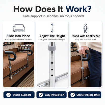 🛋️ Adjustable Sofa Assist Bar with Padded Handles and Heavy-Duty Support