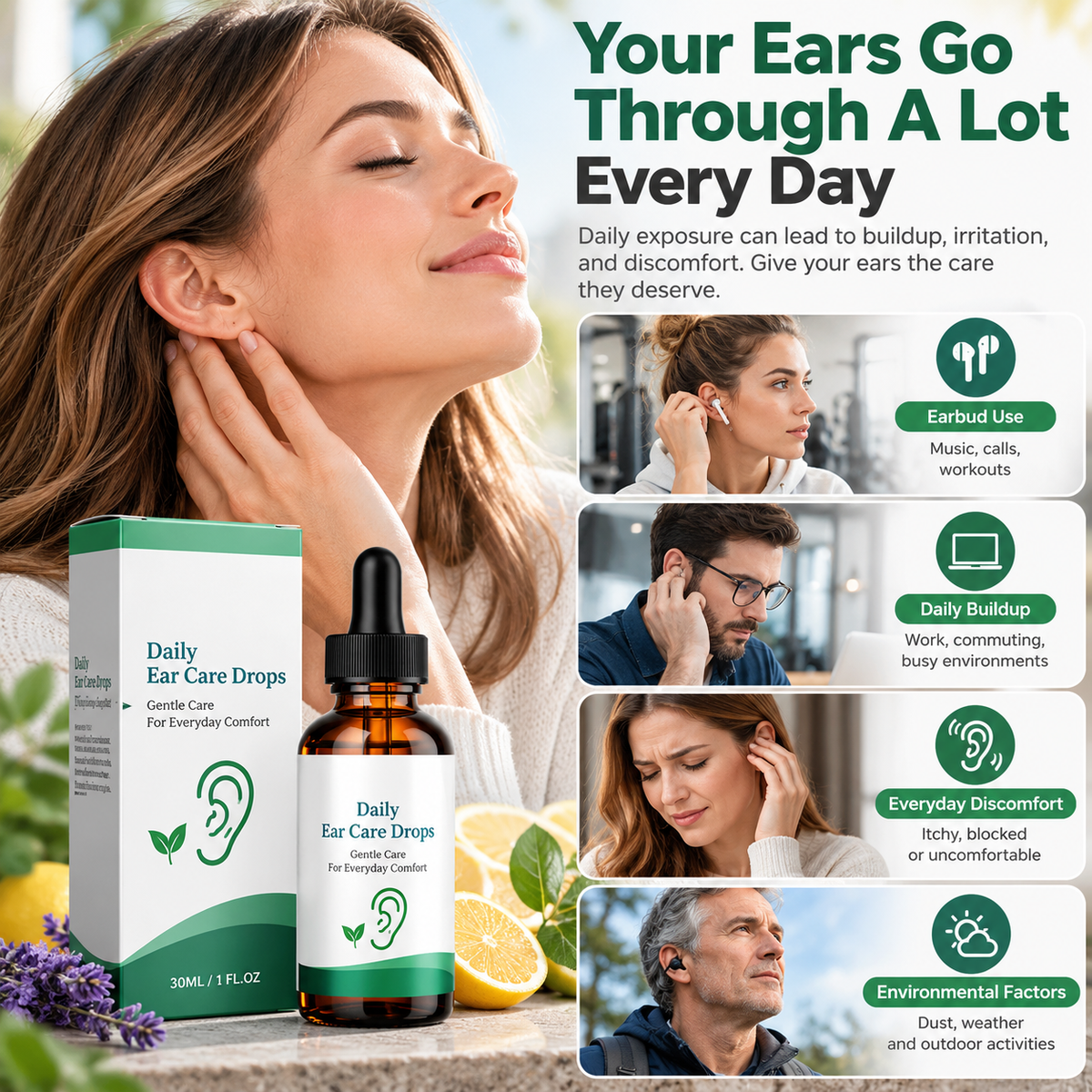 💧 EAR CARE DROPS | Easy Dropper Formula for Daily Personal Care & At-Home Wellness