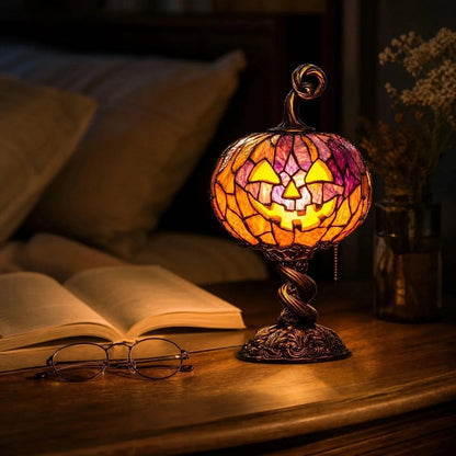 🎉Halloween Stained Glass Style Pumpkin Table Lamp