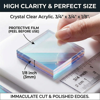 Holographic Acrylic Cubes – Dynamic Rainbow Light & Shadow