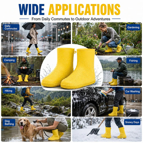 🔥 Stop Soaked Sneakers! Heavy-Duty Rain Shoe Covers – Anti-Slip & Fold Into Your Bag 🌧️