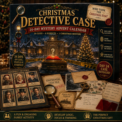 🎄🔎 Mystery Adventure Advent Calendar -24 Days, 24 Clues, One Final Reveal