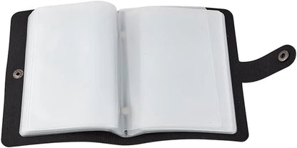 ✝️ Catholic PU+PVC Leather Holy Card Holder – Pocket Prayer Card Organizer with Snap Closure