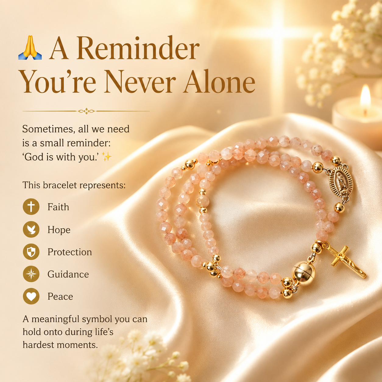 ✨Wear Your Faith Every Day ✝️🙏FaithLine Silver Rosary bracelets📿
