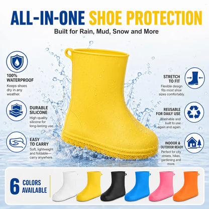 🔥 Stop Soaked Sneakers! Heavy-Duty Rain Shoe Covers – Anti-Slip & Fold Into Your Bag 🌧️