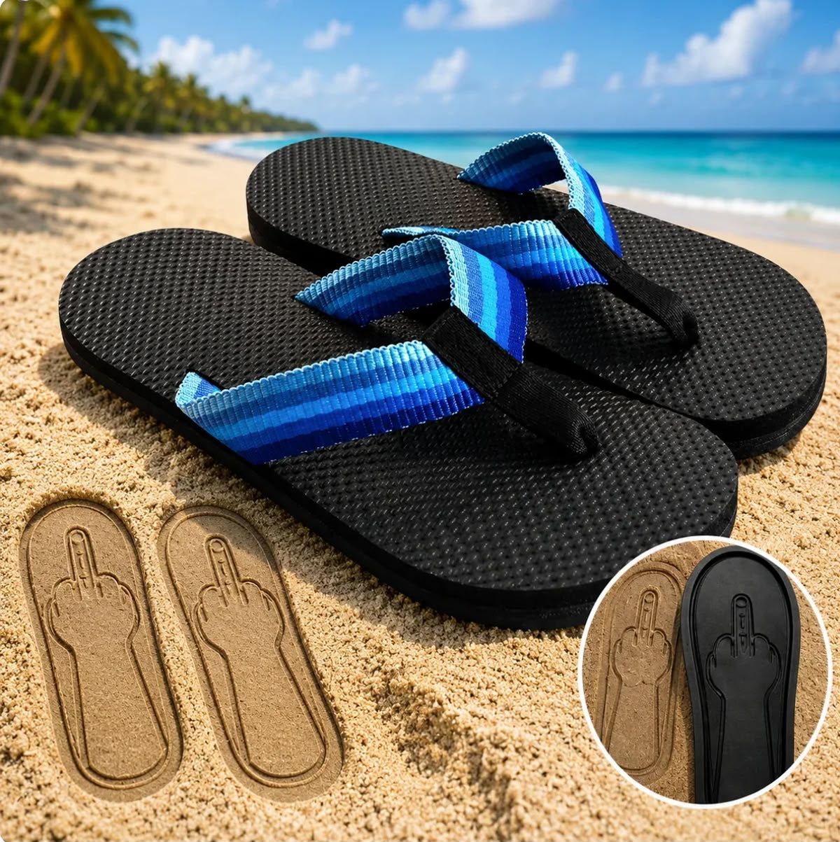 The Flip Flops That Turn Every Beach Day Into A Laugh-Out-Loud Moment 😂