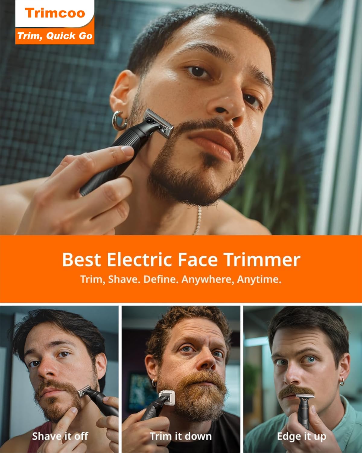 ✂️ All-In-One Men's Electric Razor and Beard Trimmer Kit with Precision Attachments