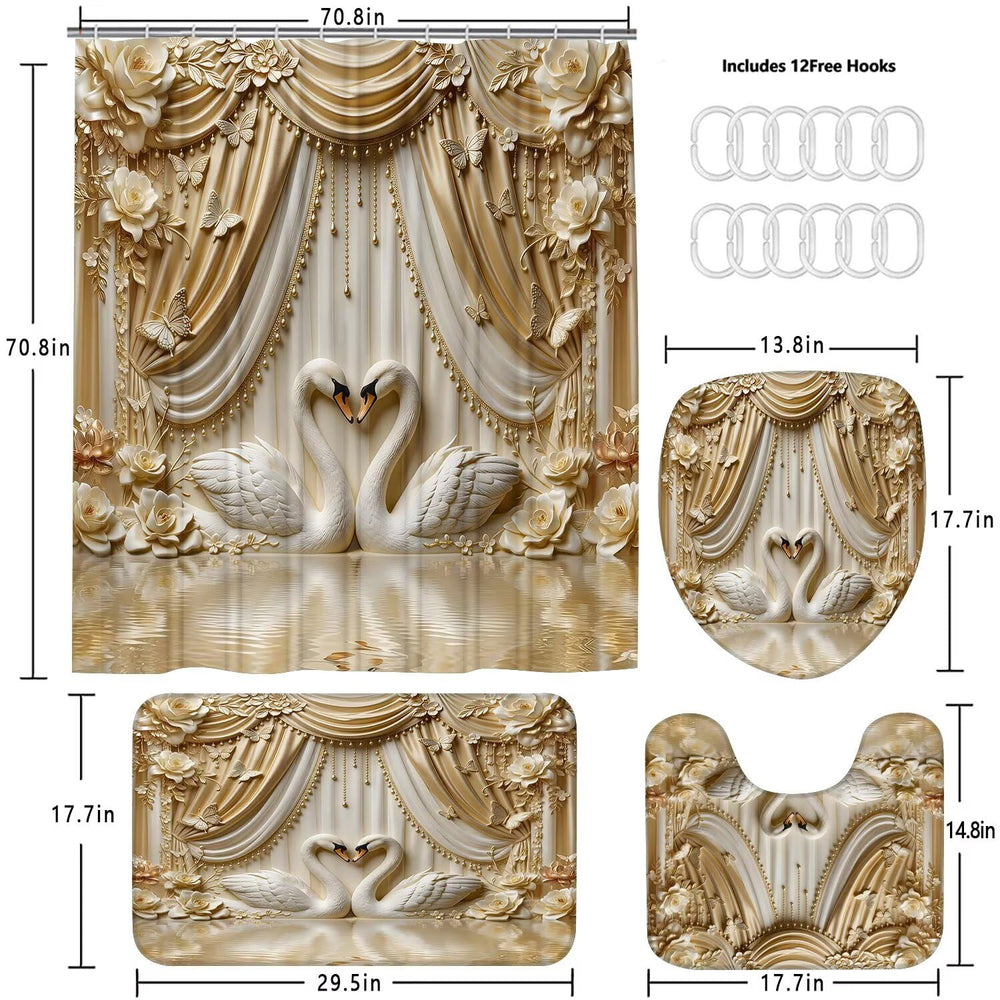 Swan Pearl Bathroom Set Size Guide