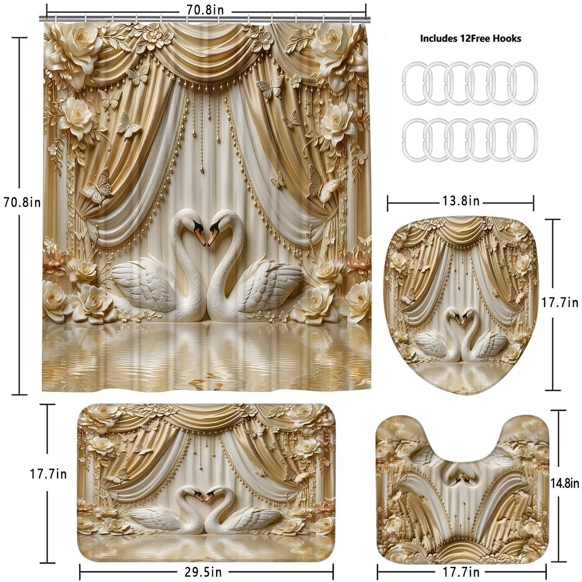 Swan Pearl Bathroom Set