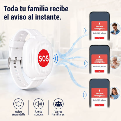 🚨⌚ Pulsera SOS WiFi para Mayores – Aviso Instantáneo a la Familia 📲💙 Un botón. Un aviso. Más tranquilidad para todos.