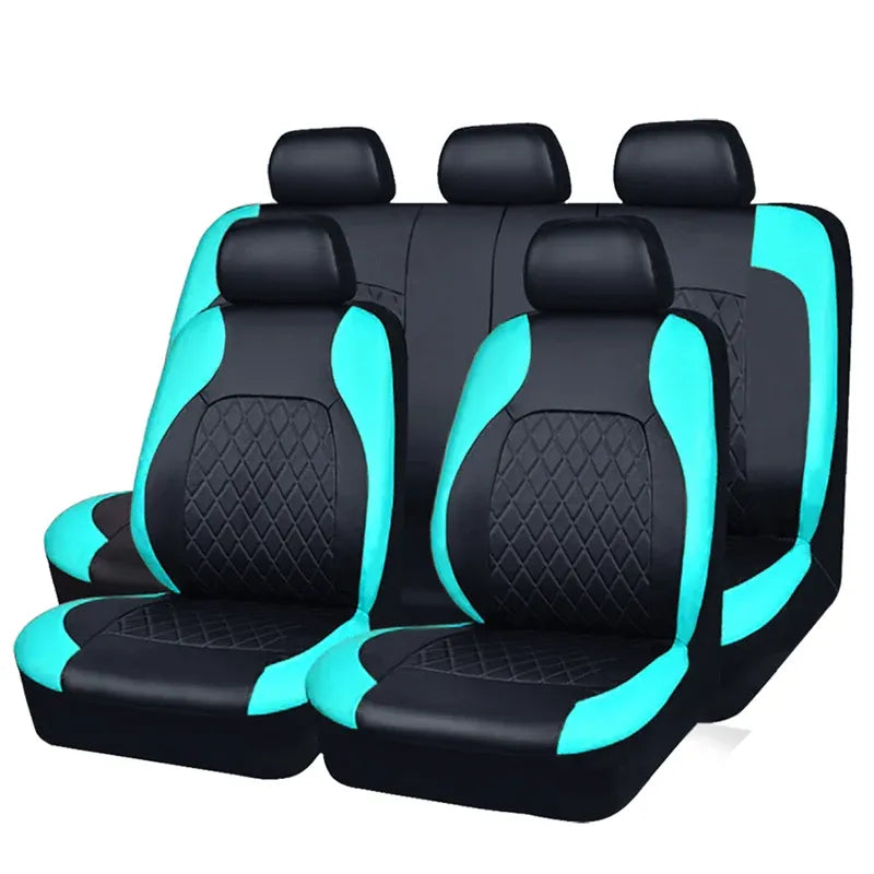 ⭐ 9-piece Universal Fit Leather Car Seat Cover Set