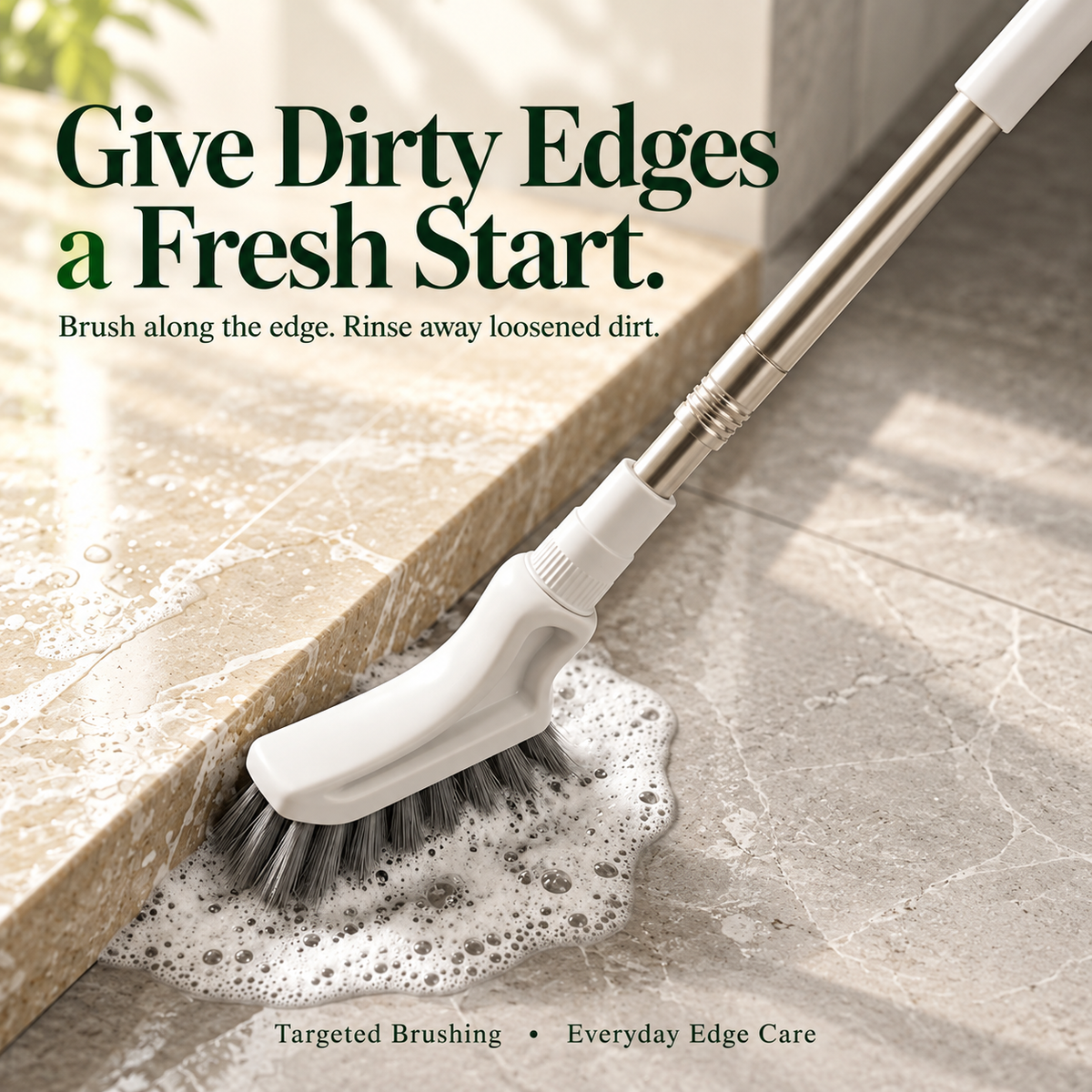 🧹 Extendable L-Shaped Cleaning Brush – Reach Corners with Less Bending