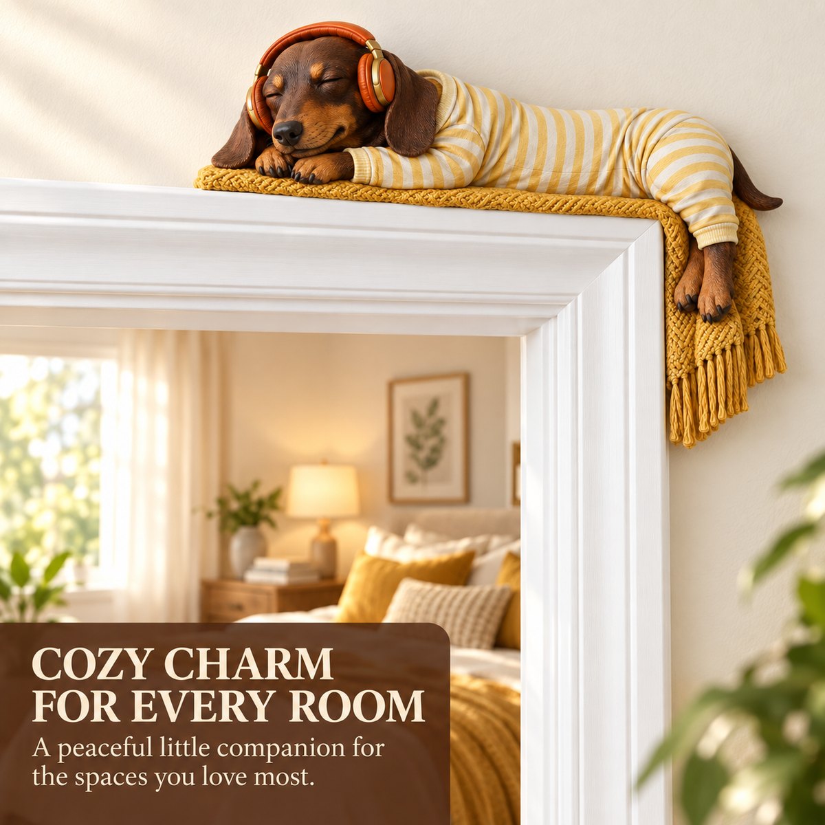 🐕Sleeping Dachshund Door Topper