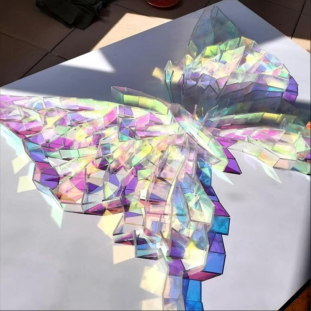 Holographic Acrylic Cubes – Dynamic Rainbow Light & Shadow