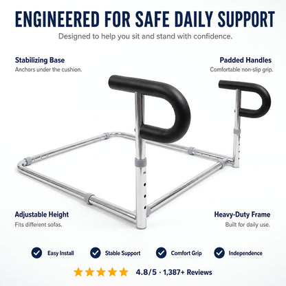 🛋️ Adjustable Sofa Assist Bar with Padded Handles and Heavy-Duty Support