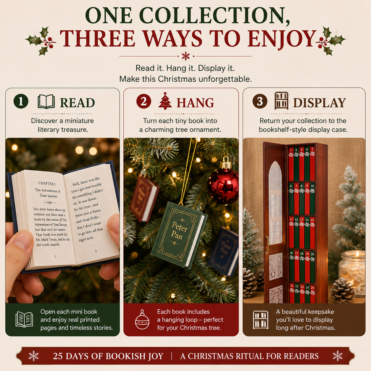 🎄 25-Day Mini Book Advent Calendar – A Book Lover's Christmas Countdown