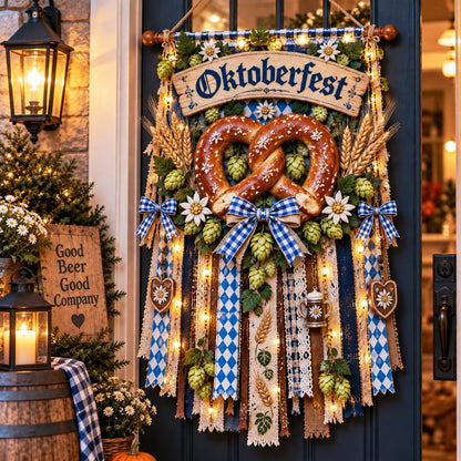 Light-Up Oktoberfest Door Hanging - Bring a Little Bavaria Home