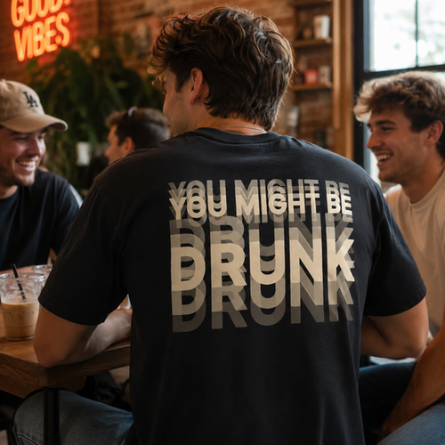 You Might Be Drunk - Black Graphic T-Shirt