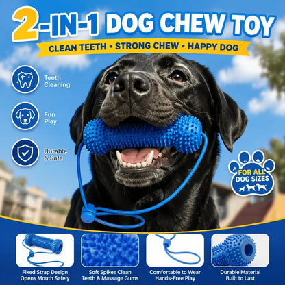 🐶 2-in-1 Dog Dental Chew Toy & Brushing Helper – Easier Daily Teeth Cleaning