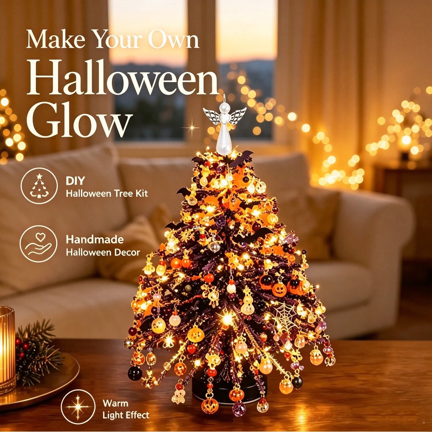 🎄Handmade Elegant Beaded Mini Christmas Tree✨Collectible Premium Holiday Decor Kit