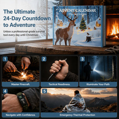 Survival Kit Advent Calendar 24 Days Christmas Countdown for Men Boys