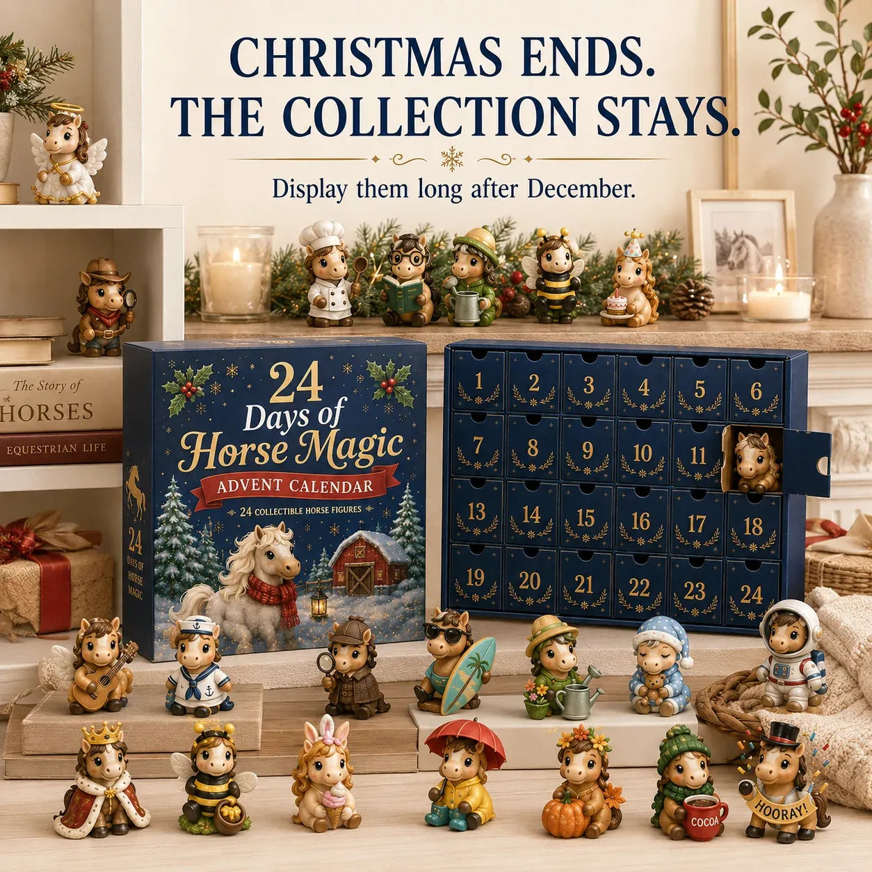 ⏰Limited Stock 50% OFF - 🎄 🐴2026 Horse Advent Calendar – 24 Days of Horse Magic