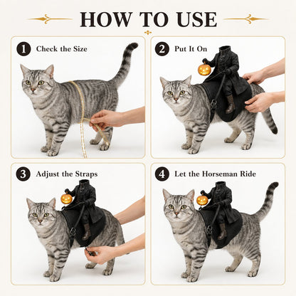 🎃 Headless Horseman Pet Costume — Hilarious Halloween Rider for Cats & Dogs 🐎