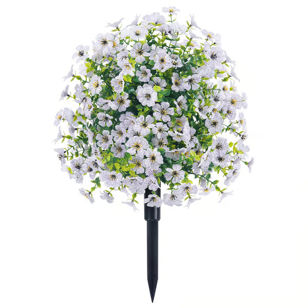 Artificial Eucalyptus and Violet Ground-Insert Floral Decoration