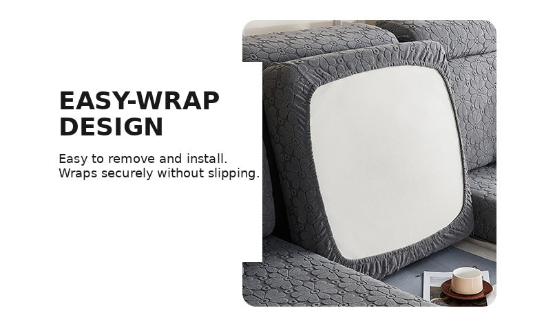 Easy wrap stretch sofa cover design