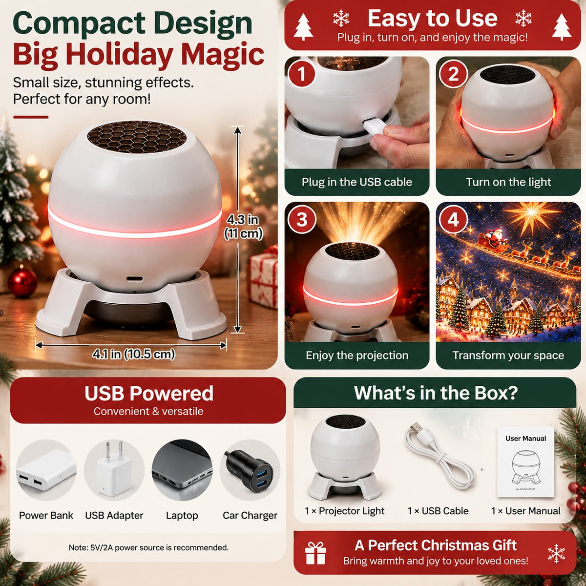 TheSuzvo™ Christmas Projector