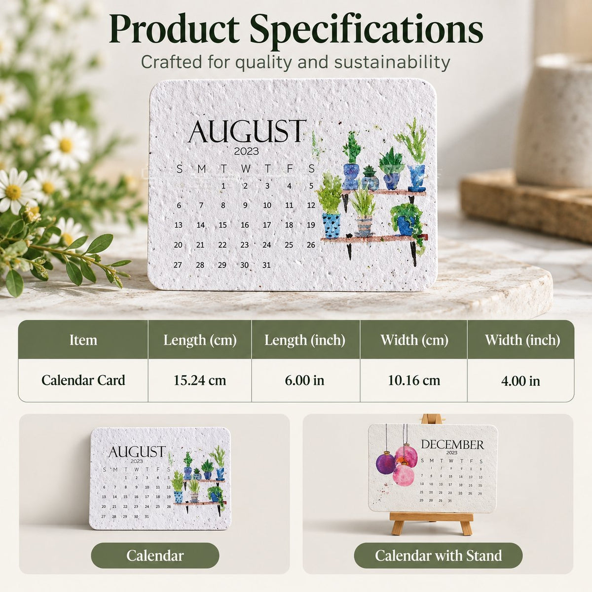 ✨🏆Early Holiday Sale 49% OFF🌱Eco-Friendly Plantable “Timeless” Seed Calendar 2027