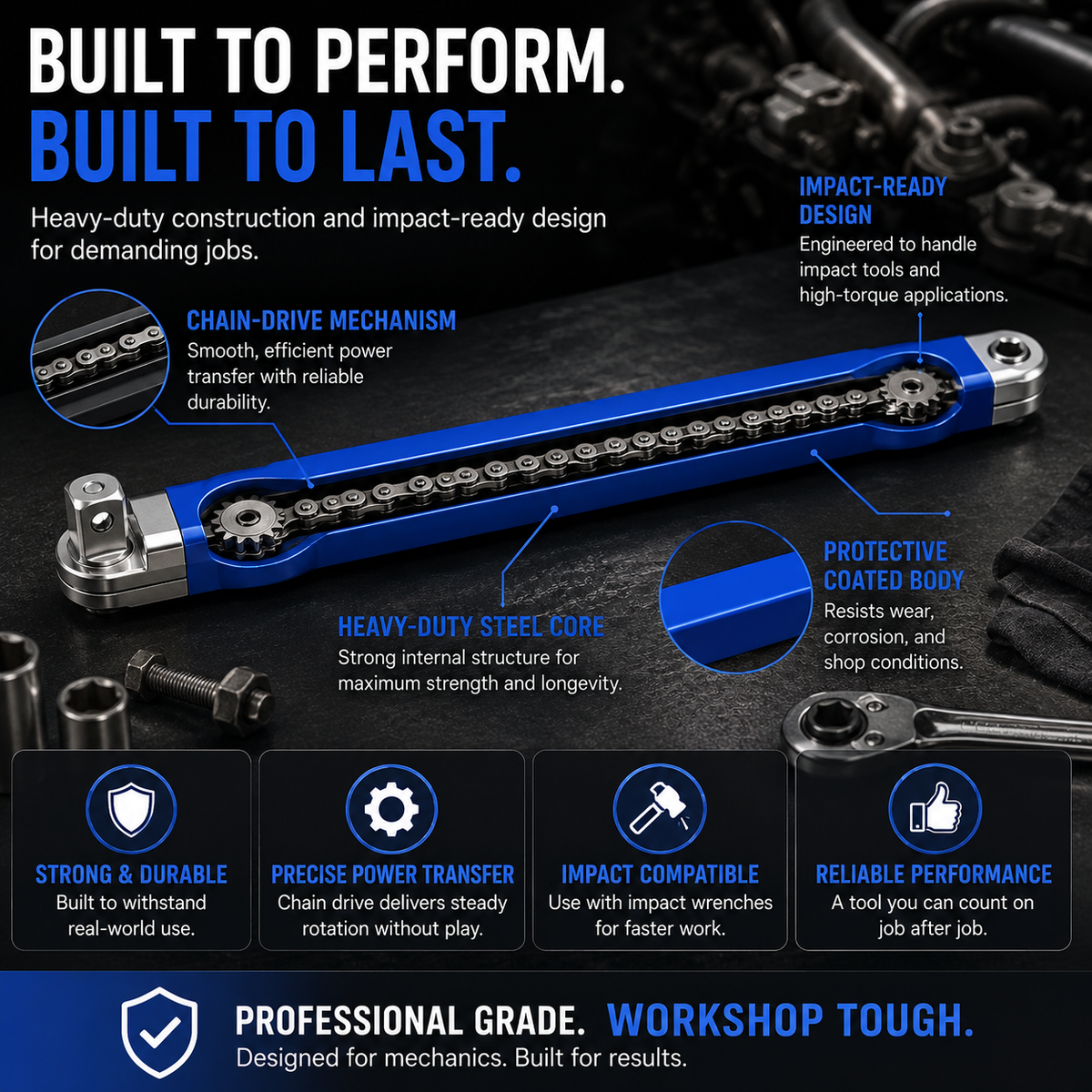 🔩3/8' Offset Extension Wrench Set – Reach Tight Bolts Without Removing Parts🔧