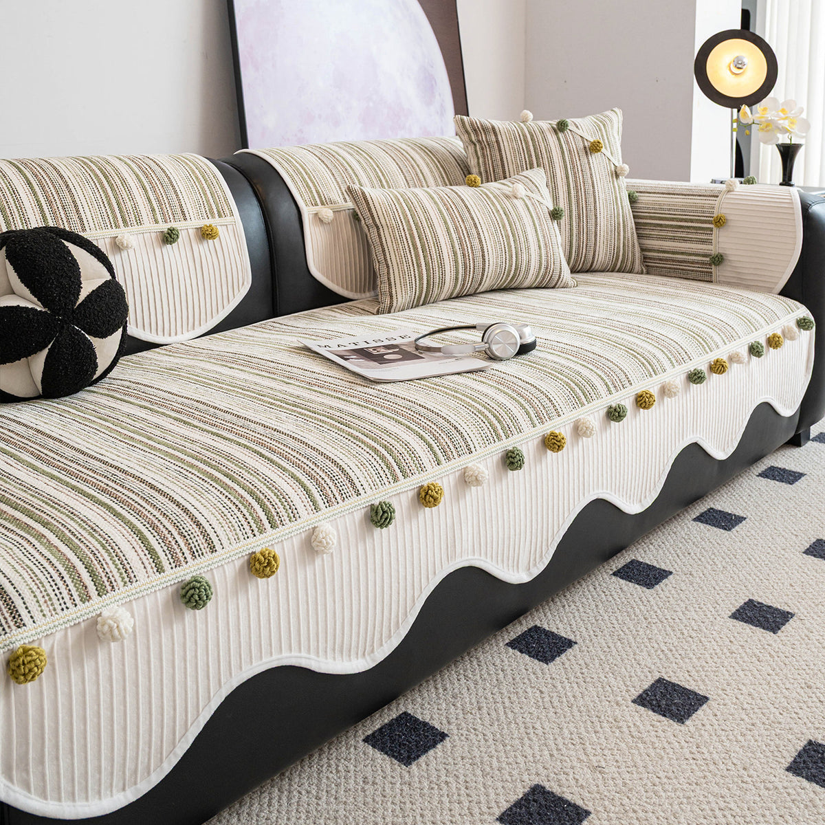 Premium Textured Chenille Sofa Cover