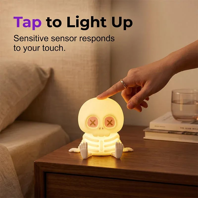🎉Halloween Skull Silicone Night Light with Touch Control