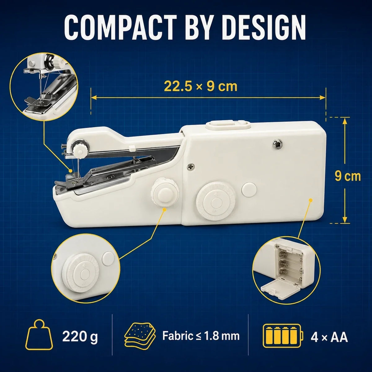 Portable Handheld Sewing Machine – Quick Fabric Repair Tool