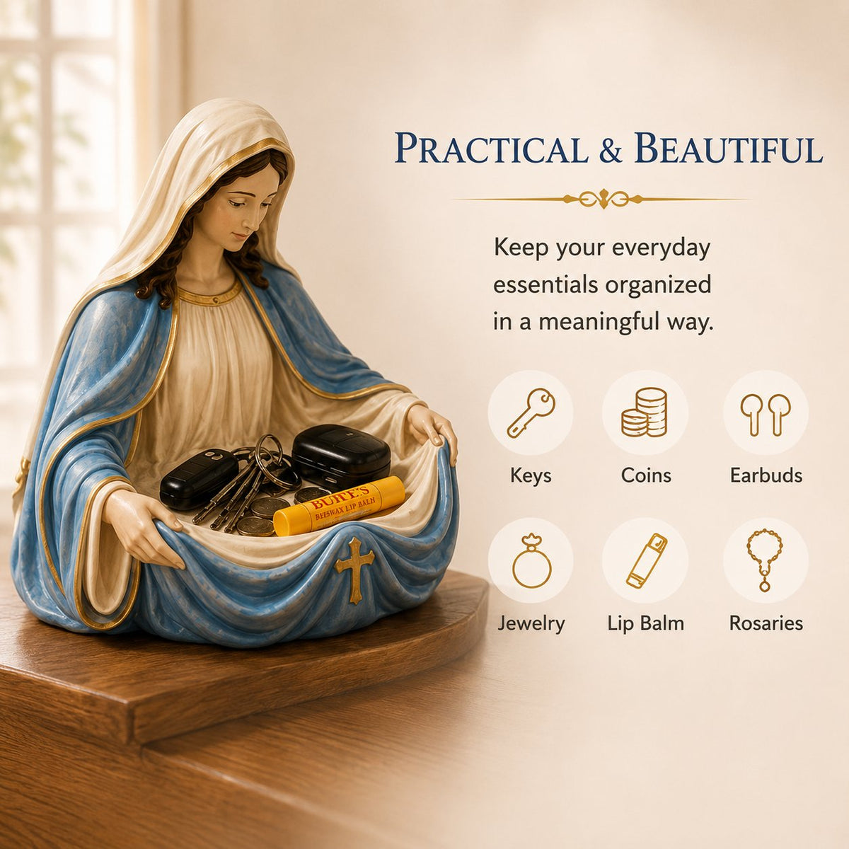 ✝️Handmade Virgin Mary Catch-All Bowl