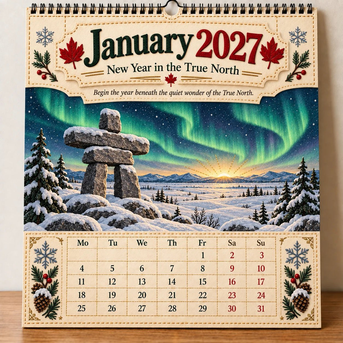 💯🇨🇦🍁 2027 Canada 160th Anniversary Commemorative Wall Calendar 🍁🇨🇦