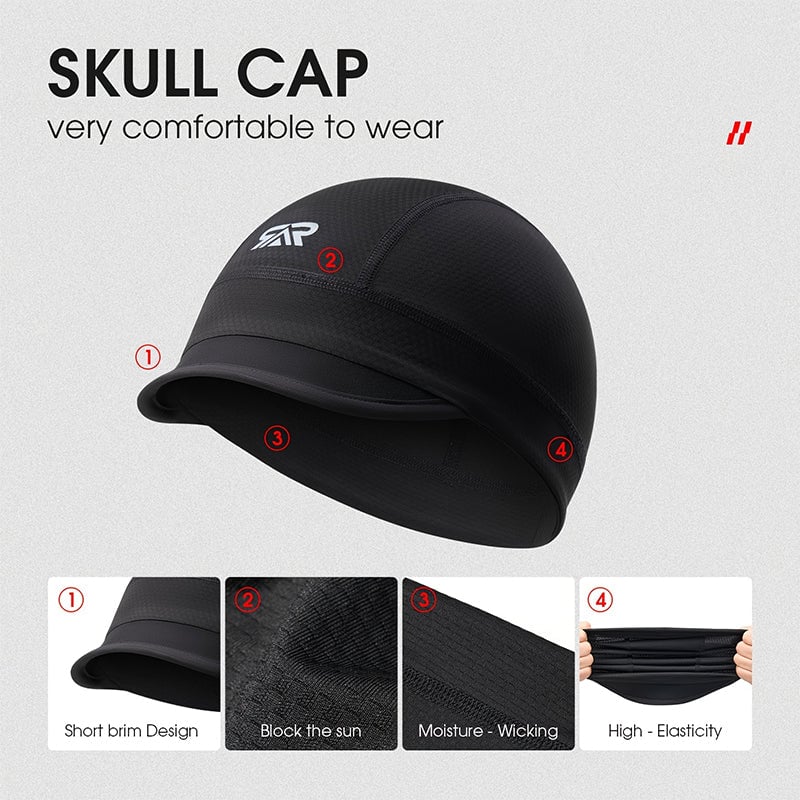 🔥HOT SALE🔥💯Quick-Dry Breathable Helmet Liner Sun Visor Skull Cycling Cap