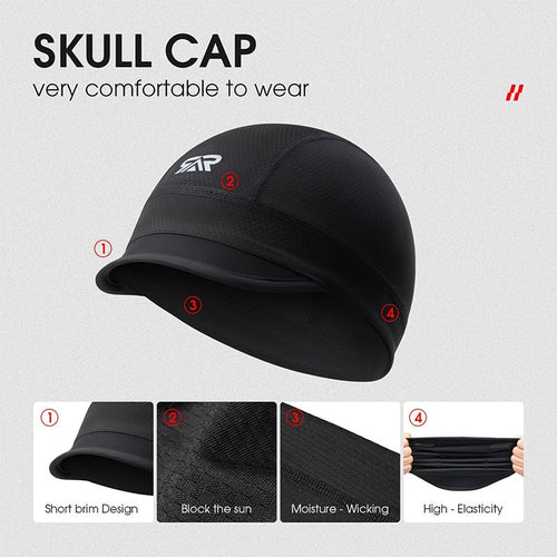 🔥HOT SALE🔥💯Quick-Dry Breathable Helmet Liner Sun Visor Skull Cycling Cap