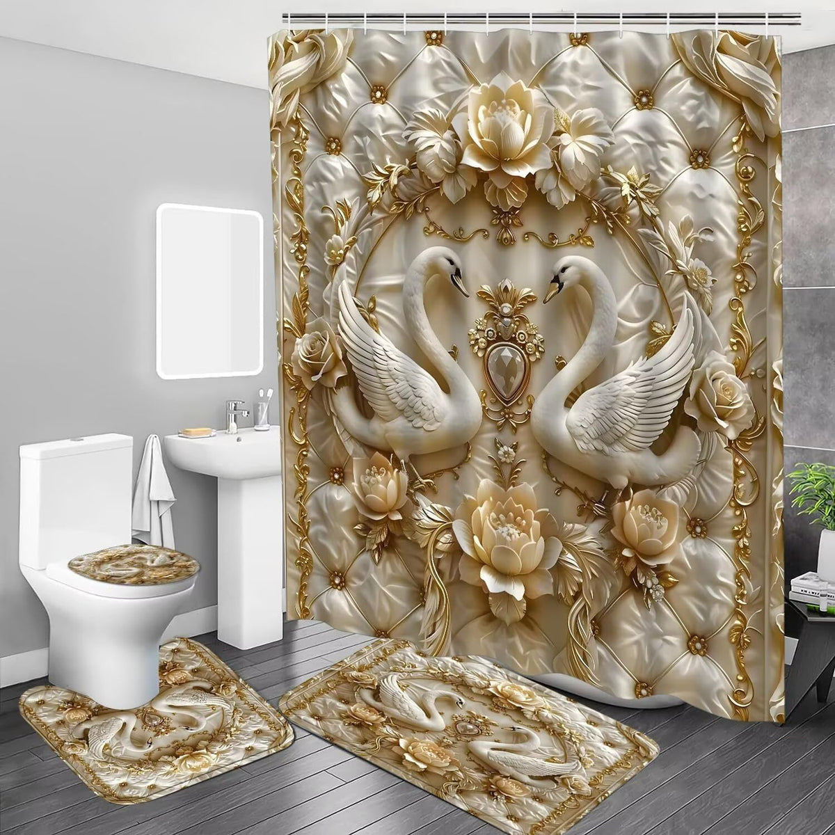 Swan Pearl Bathroom Set