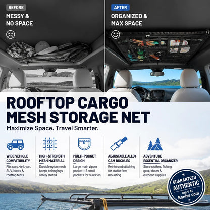 🚙 Rooftop Cargo Storage Bag – Extra Travel Space | Special Sale